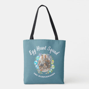 Simple Floral Easter family Easter Egg Hunt photo Tote Bag