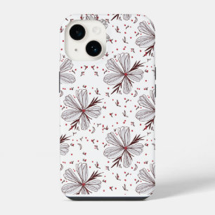 Simple Floral Flower Illustration iPhone 14 Tough Case