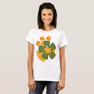 Simple Floral flower in Random Shape T-Shirt