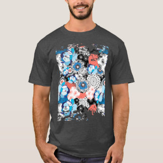 Simple Floral Line Pattern T-Shirt