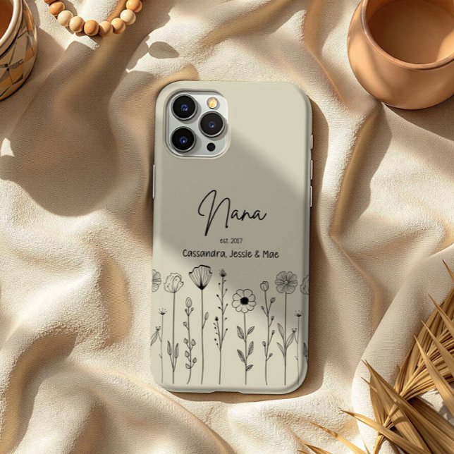 Simple Floral Nana Custom Title Case-Mate iPhone Case (Creator Uploaded)