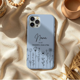 Simple Floral Nana Custom Title iPhone 16 Pro Max Case