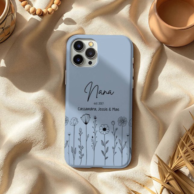 Simple Floral Nana Custom Title Case-Mate iPhone Case (Creator Uploaded)