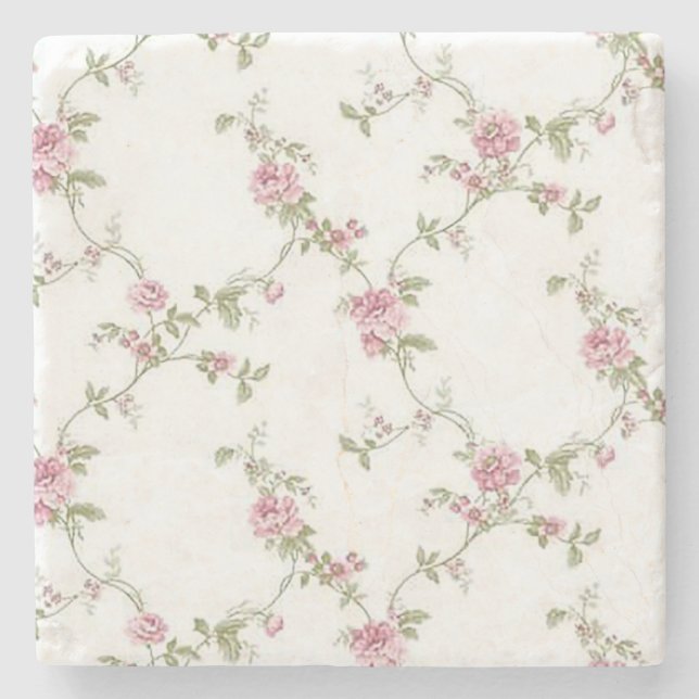 Simple Floral Stone Coaster (Front)
