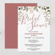 Simple Floral Top Border Bridal Shower 