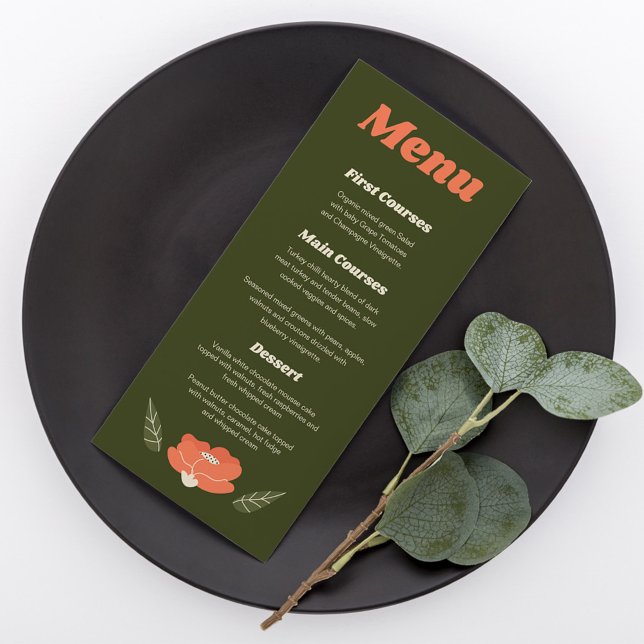 Simple Floral Wedding Menu (Creator Uploaded)