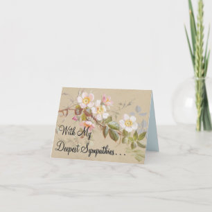 Simple Floral "With My Deepest Sympathies…" Card
