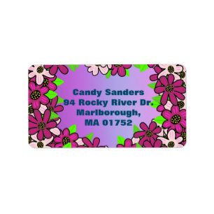 Simple Flower Address Sweet Elegant Garden Nature Label