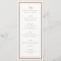 Simple Flower Copper Wedding Dinner