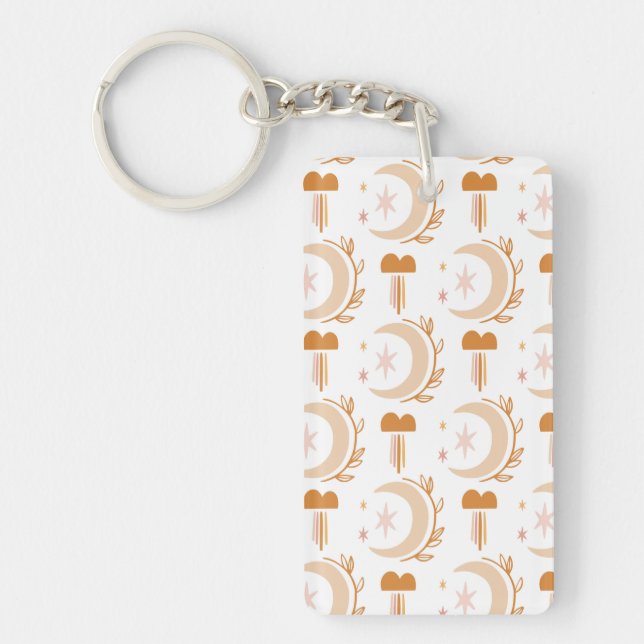 Simple Flower Drawing Key Ring (Front)