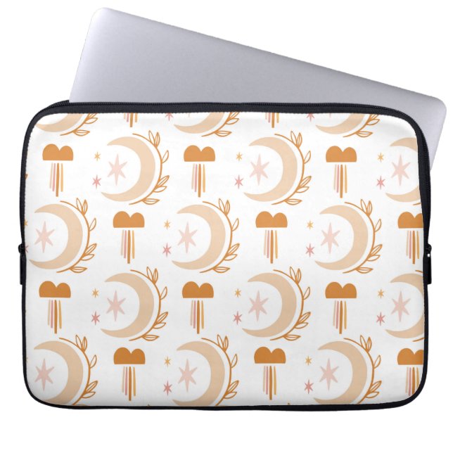 Simple Flower Drawing Laptop Sleeve (Front)