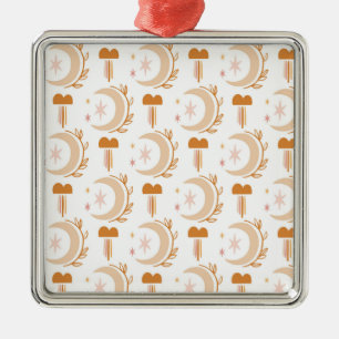 Simple Flower Drawing Metal Ornament