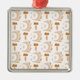 Simple Flower Drawing Metal Ornament