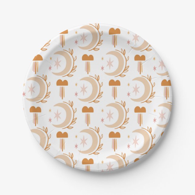 Simple Flower Drawing Paper Plate (Front)