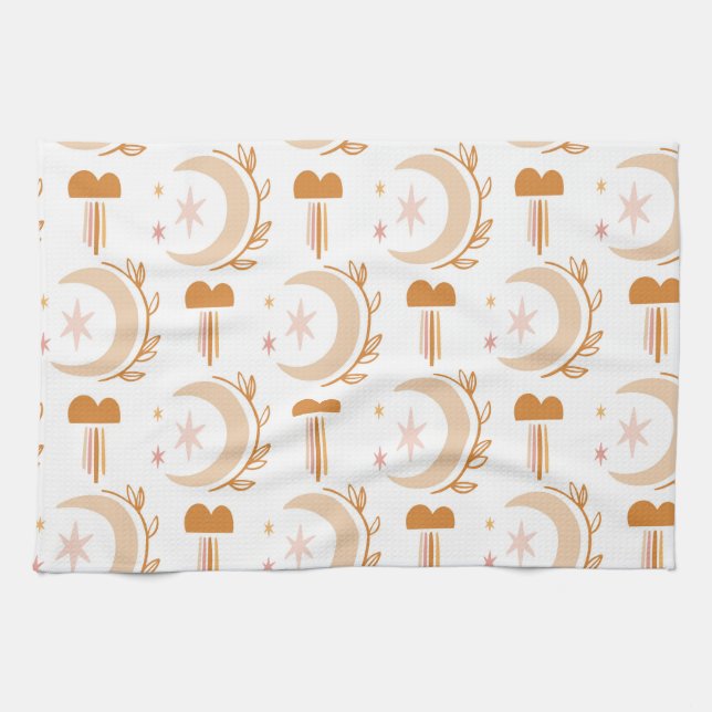 Simple Flower Drawing Tea Towel (Horizontal)