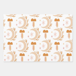 Simple Flower Drawing Wrapping Paper Sheet