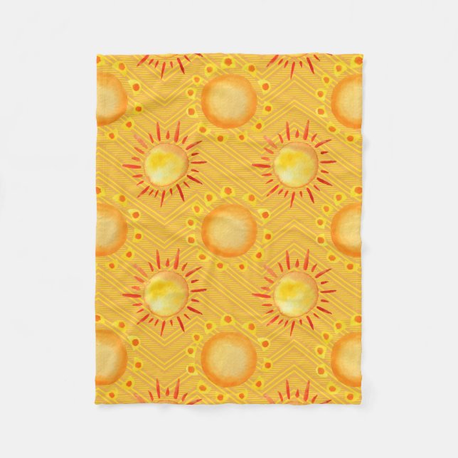 Simple Flower Drawings Fleece Blanket (Front)