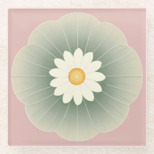 Simple Flower Glass Coaster