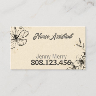 Simple Flower Medical  Business Card template