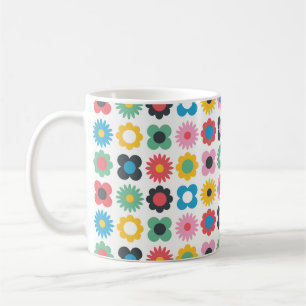 Simple flower seamless pattern design. Scandinavia Coffee Mug