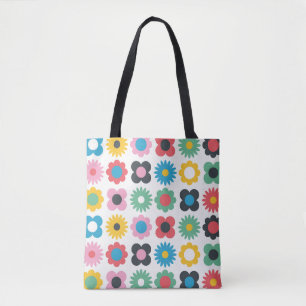 Simple flower seamless pattern design. Scandinavia Tote Bag
