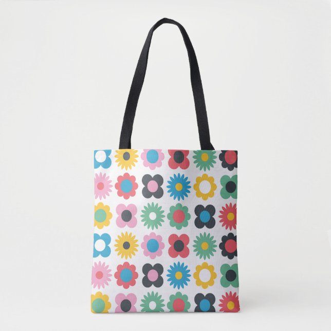 Simple flower seamless pattern design. Scandinavia Tote Bag (Front)