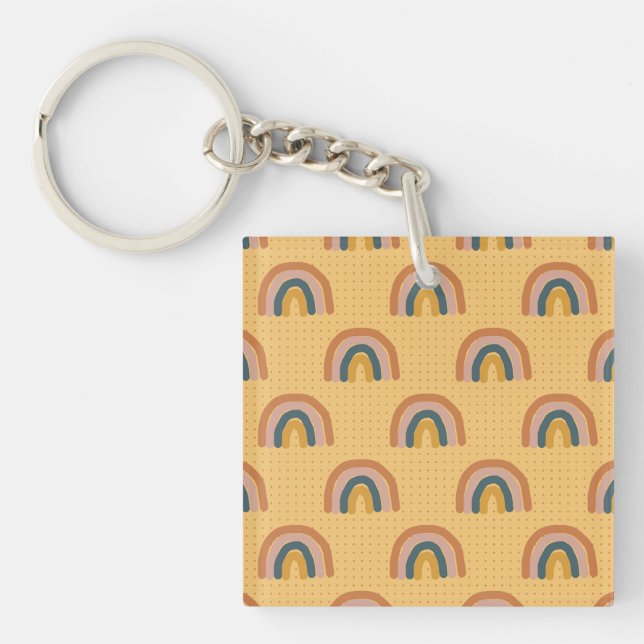 Simple Flower Tattoos Key Ring (Front)