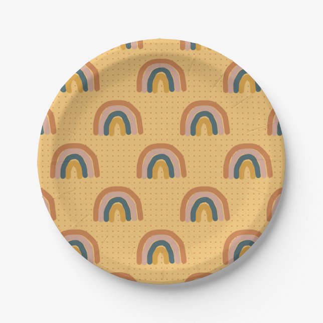 Simple Flower Tattoos Paper Plate (Front)