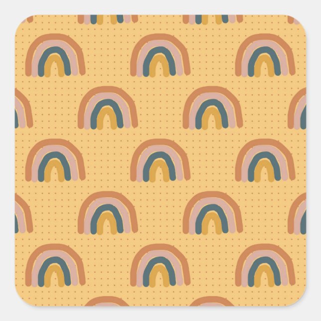 Simple Flower Tattoos Square Sticker (Front)