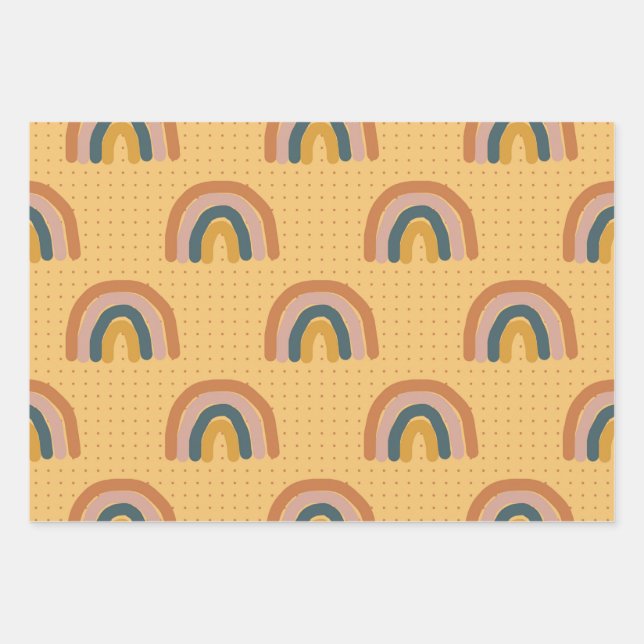 Simple Flower Tattoos Wrapping Paper Sheet (Front)