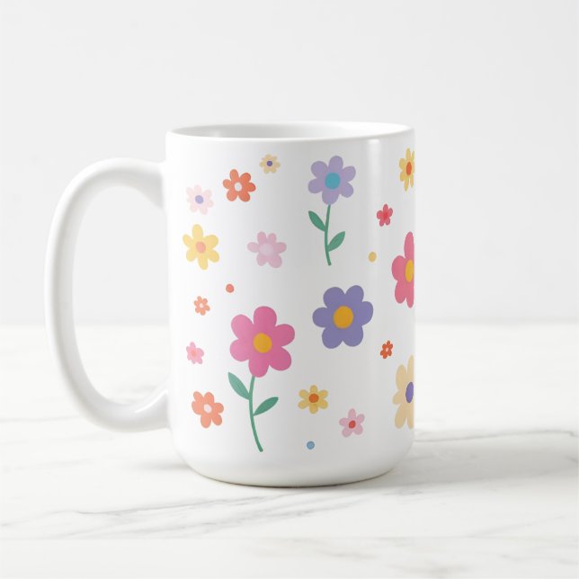 Simple Flowers Coffee Mug (Left)