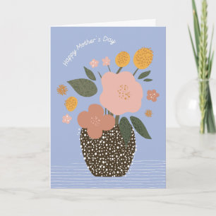 Simple Flowers in Vase Mother's Day Greeting Card