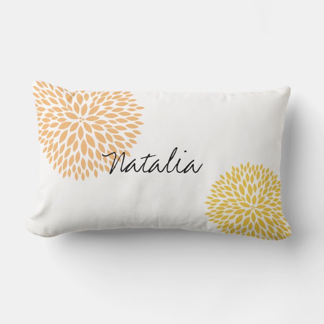 Simple Flowers Lumbar Cushion (Front)