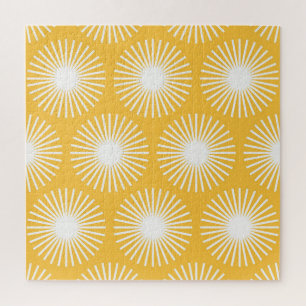 Simple flowers: Scandinavian seamless design. Jigsaw Puzzle