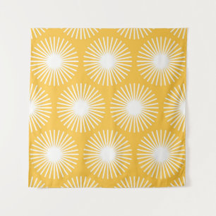 Simple flowers: Scandinavian seamless design. Tapestry