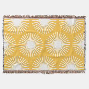 Simple flowers: Scandinavian seamless design. Throw Blanket