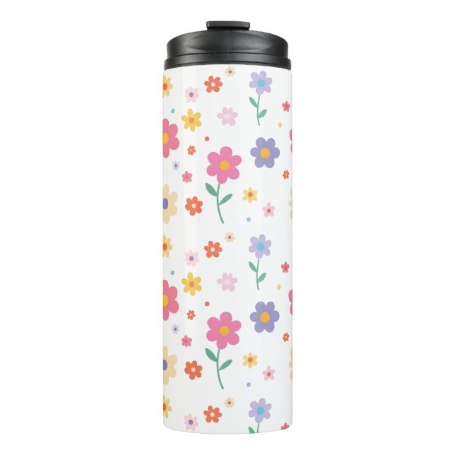 Simple Flowers Thermal Tumbler (Front)