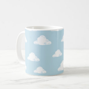 Simple Fluffy Clouds Sky Nursery Kids Pattern Coffee Mug