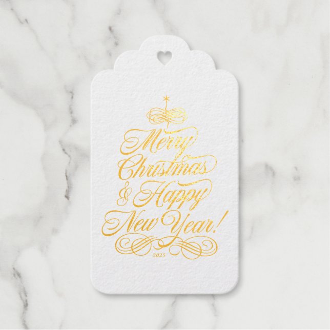 Simple Foil Christmas Gift Tag (Front)