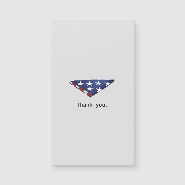 Simple folded American flag veterans design (Front)