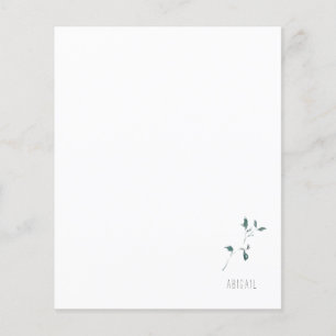 Simple Foliage Custom Monogram Blank Paper