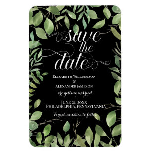 Simple Foliage Save The Date/Wedding Magnet