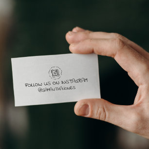 Simple Follow Us on Instagram, Social Media Rubber Stamp