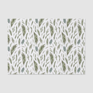 Simple Forest Botanicals Watercolor Christmas Tissue Paper