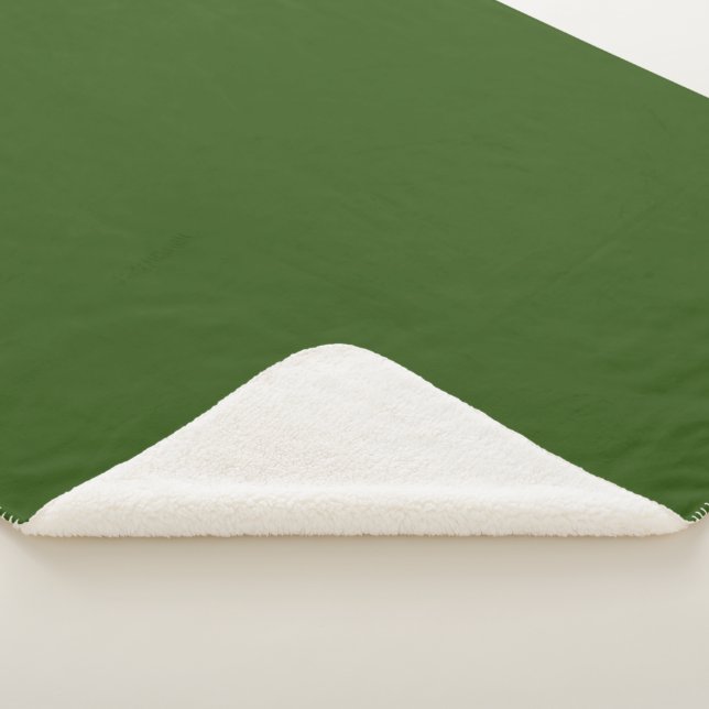 Simple Forest Green Authority®  Sherpa Blanket (3/4)
