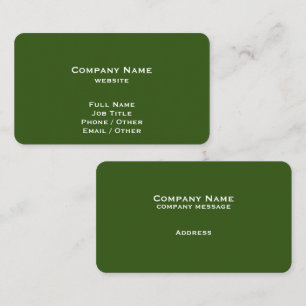 Simple Forest Green Business Card