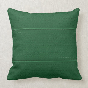 Simple Forest Green Faux Leather Look Pattern Cushion