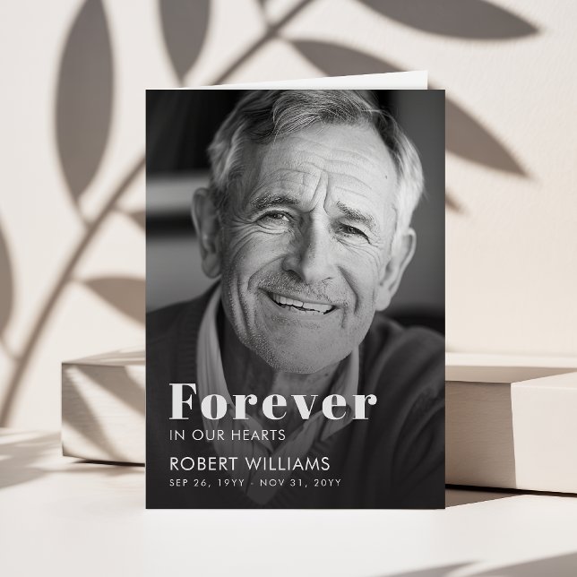 Simple Forever In Our Hearts Photo Funeral Program (Creator Uploaded)