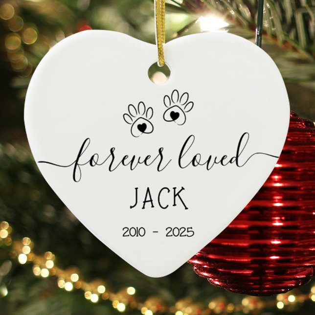Simple Forever Loved Pet  Ceramic Ornament (Creator Uploaded)