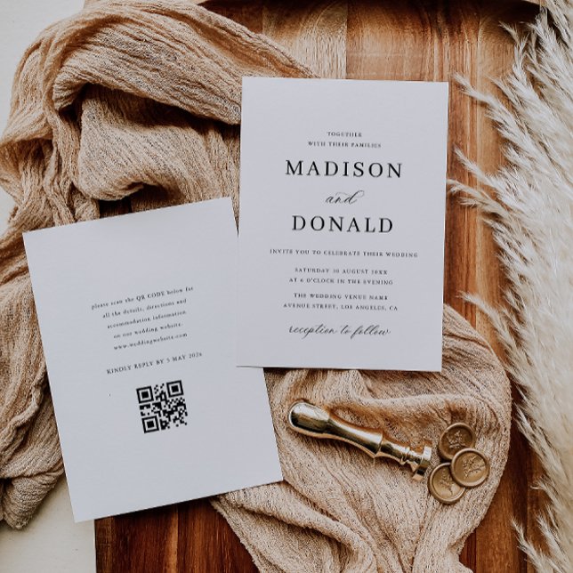 simple formal calligraphy wedding invitation (Creator Uploaded)